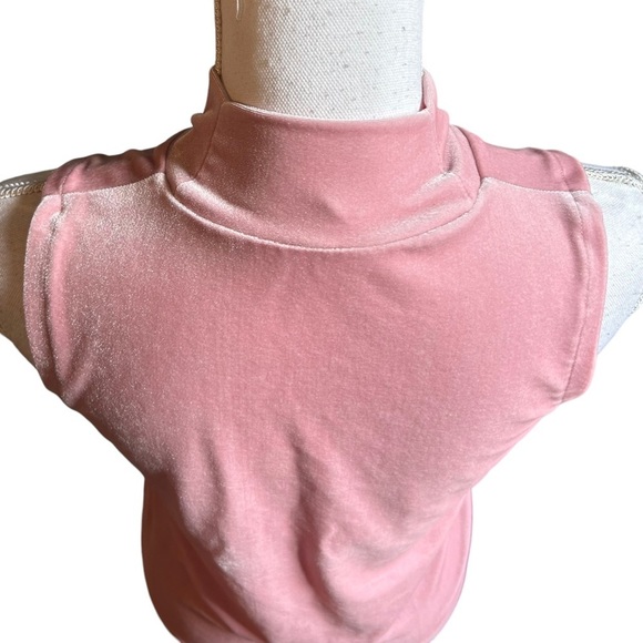 J Crew Plush Velvet Mock Neck Sleeveless Top Women’s Sz XS Light Pink - Picture 6 of 9